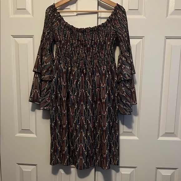 Multicolor Off-Shoulder Dress - Picture 3 of 6